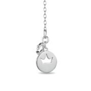 Enchanted Belle Crystal Rose and Heart Pendant in Titanium steel and Rose Copper and zinc alloy-19quot - Image 3