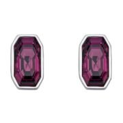 Imperial Cut Amethyst Coloured Crystal Stud Earrings